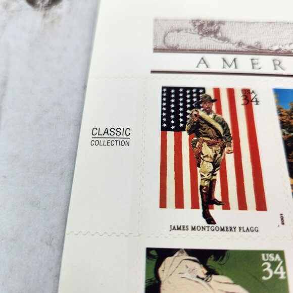 US American Illustrators Stamp Sheet of 20 34c MNH Rockwell 2000 - Picture 3 of 6